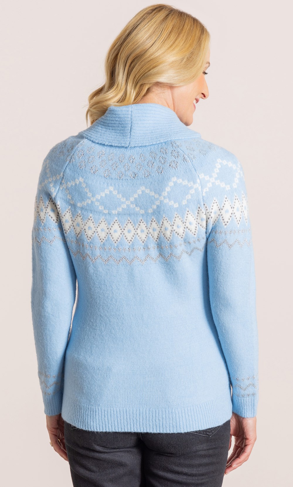 Anna Rose Cowl Neck Fairisle Jumper