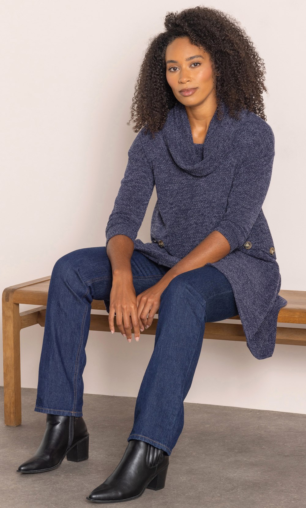 Relaxed Fit Knitted Tunic Top