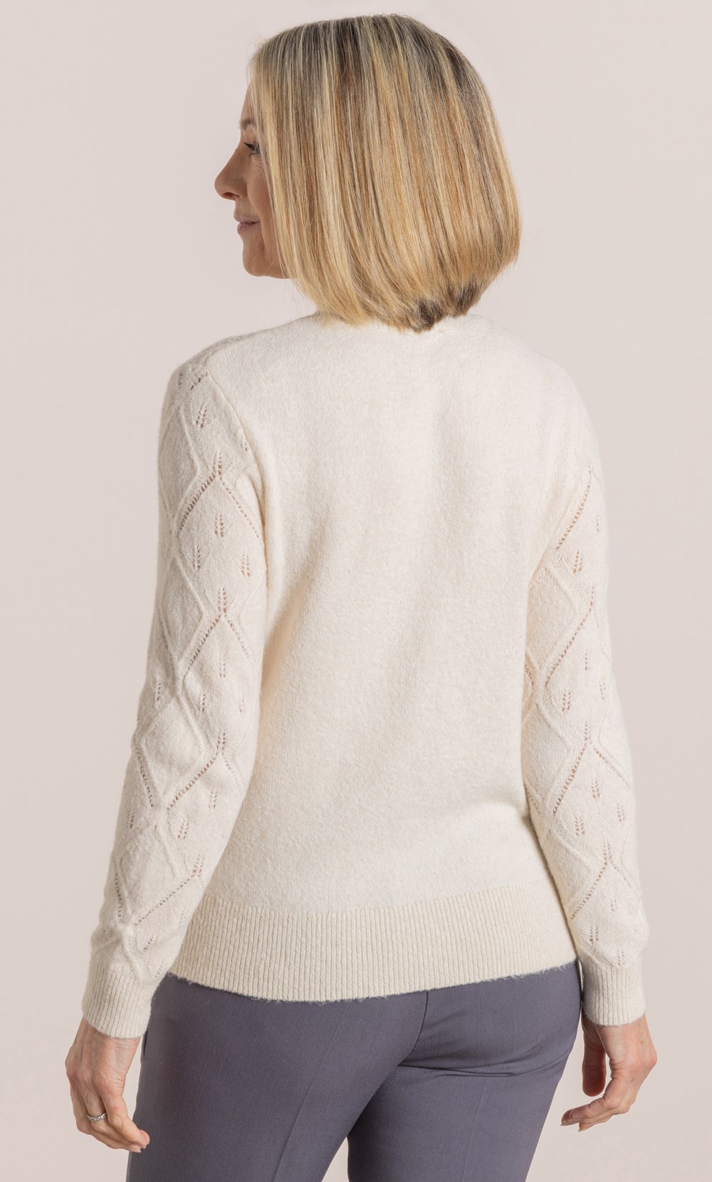 Anna Rose Embellished Pointelle Jumper