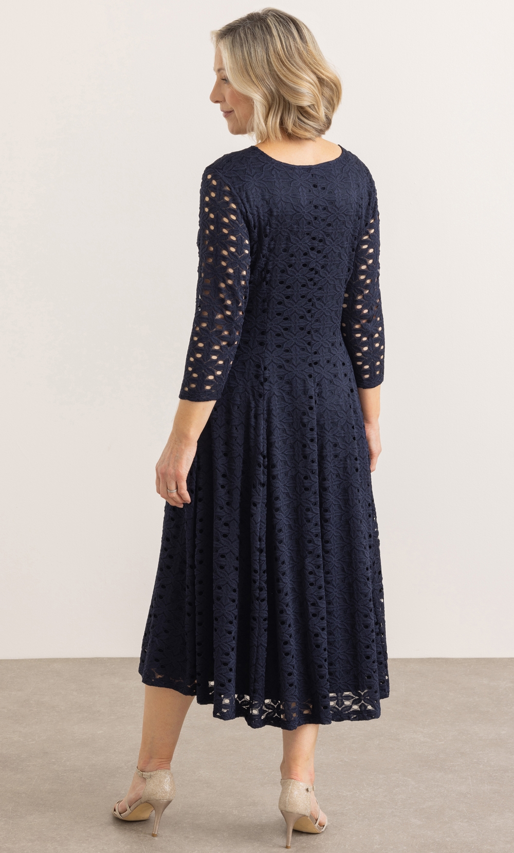 Anna Rose Panelled Lace Dress