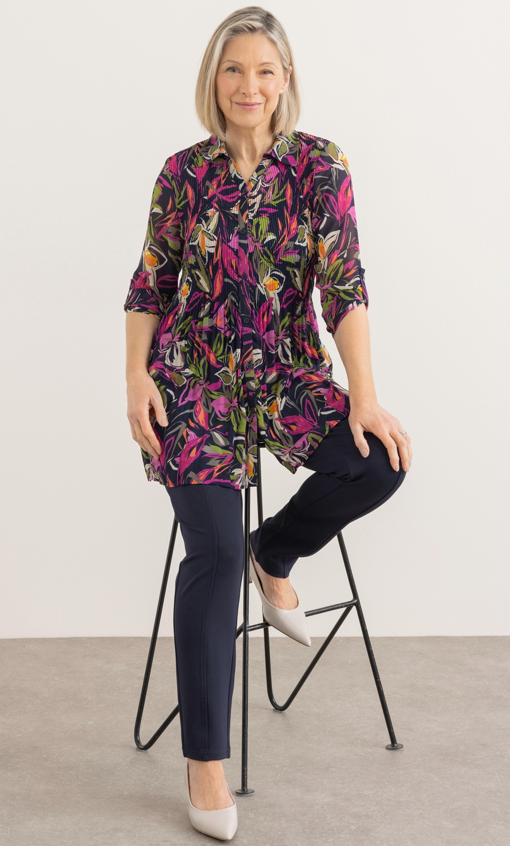 Anna Rose Bouquet Print Blouse