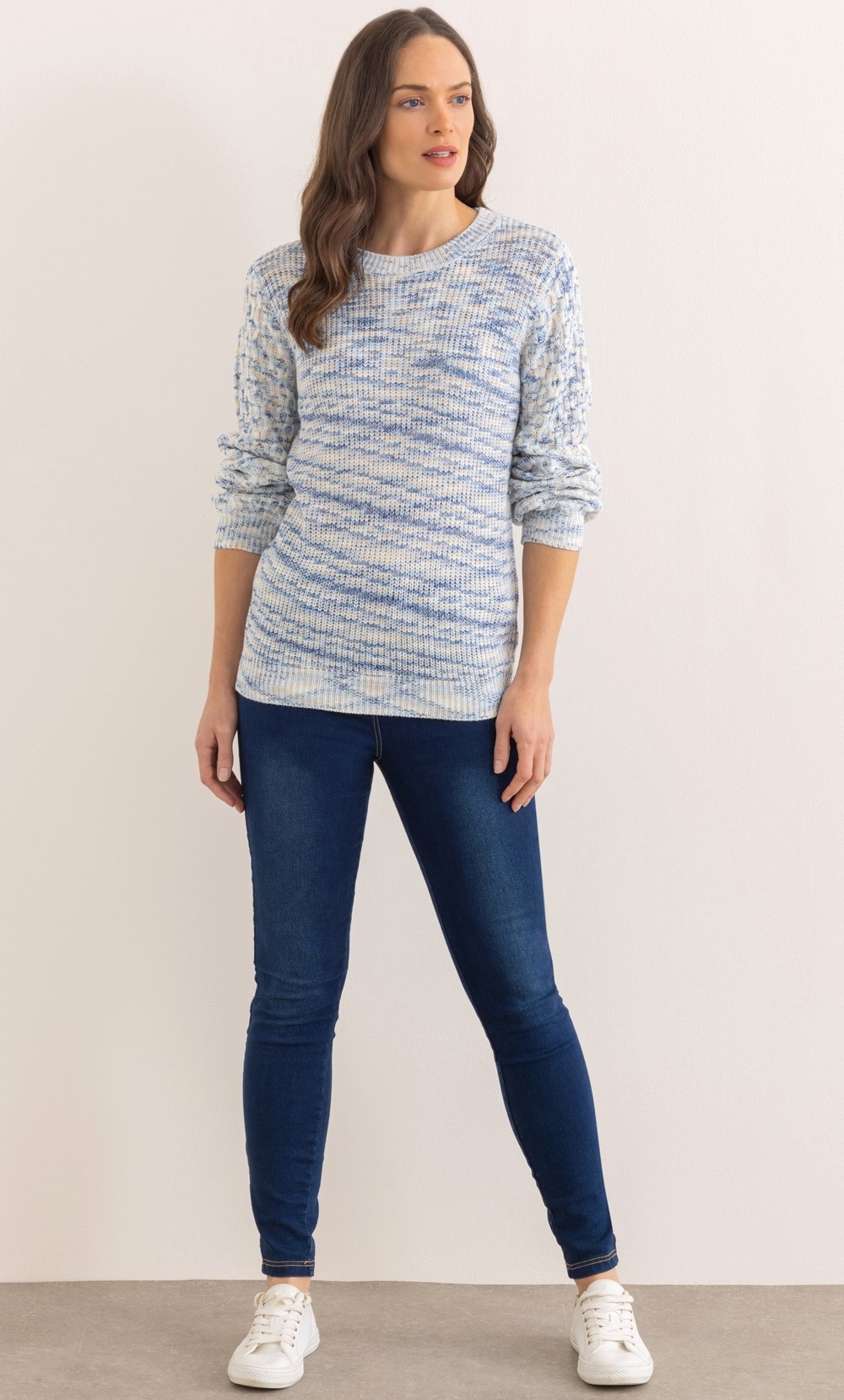 Patterned Long Sleeve Lightweight Jumper