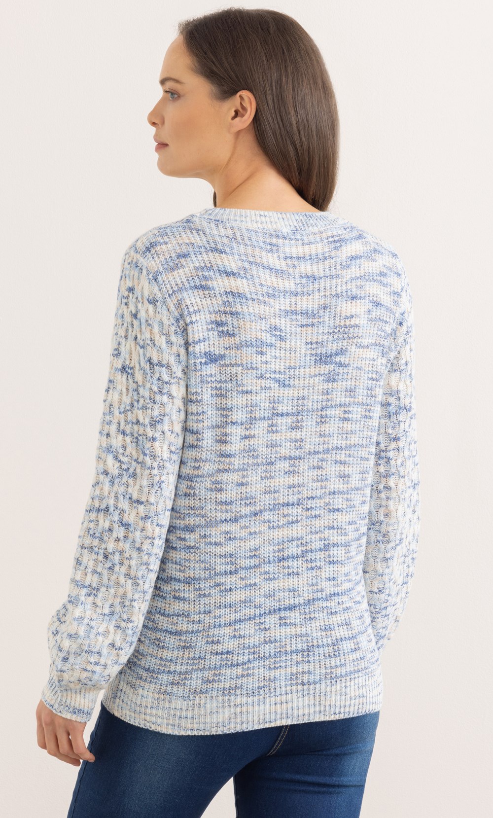 Patterned Long Sleeve Lightweight Jumper