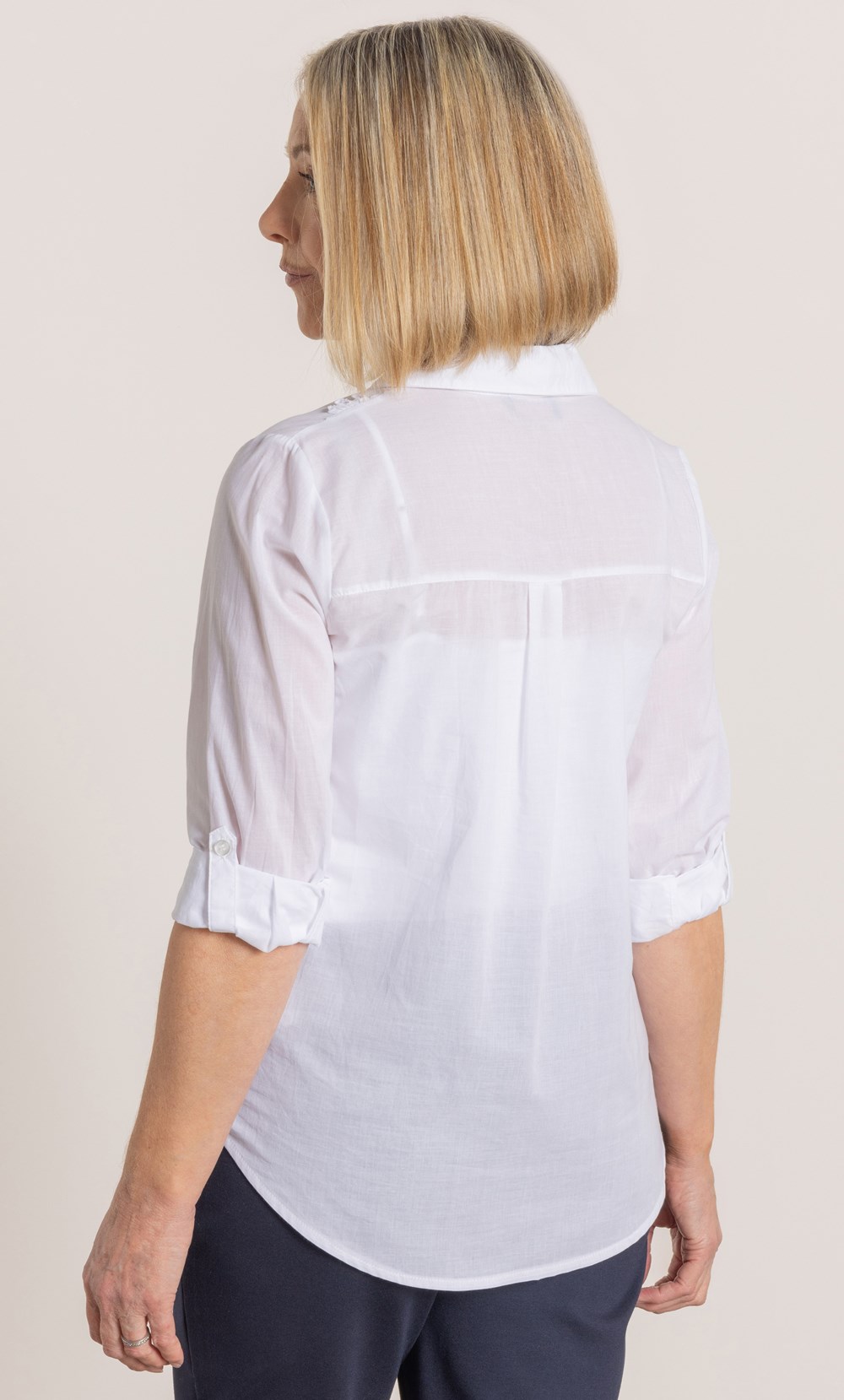 Anna Rose Cotton Applique Blouse