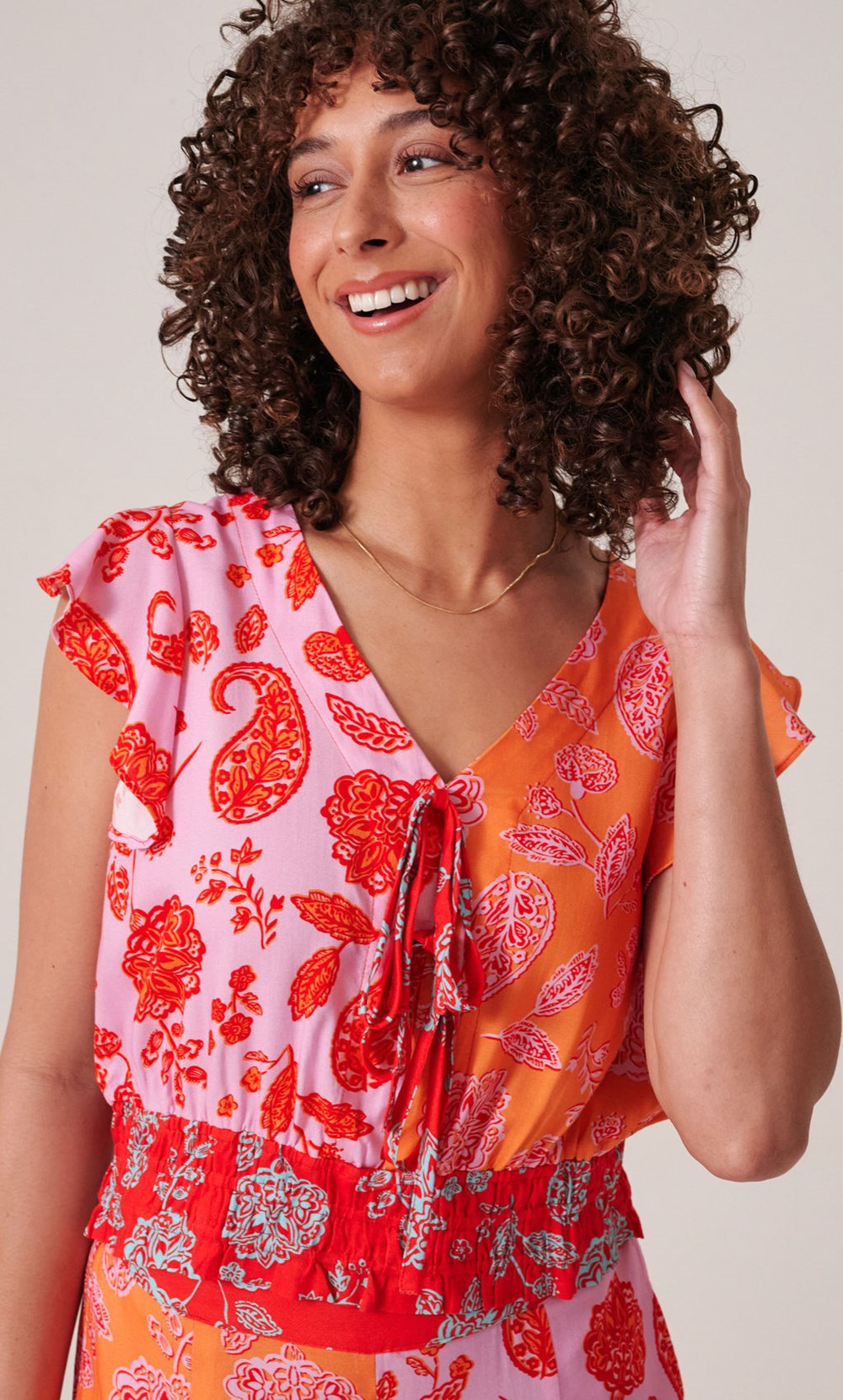 Paisley Printed Cropped Top