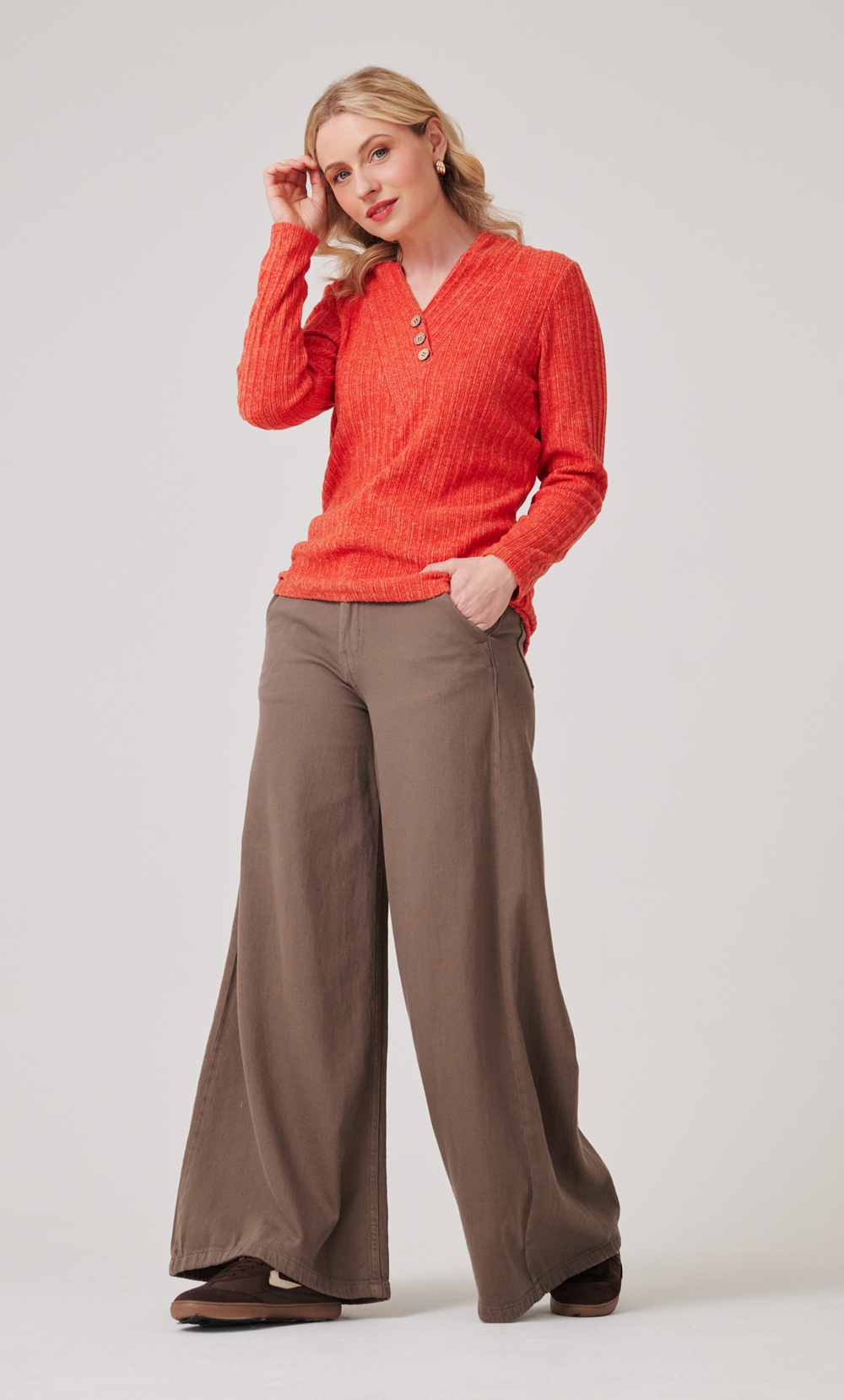 Brushed Rib Knit Top