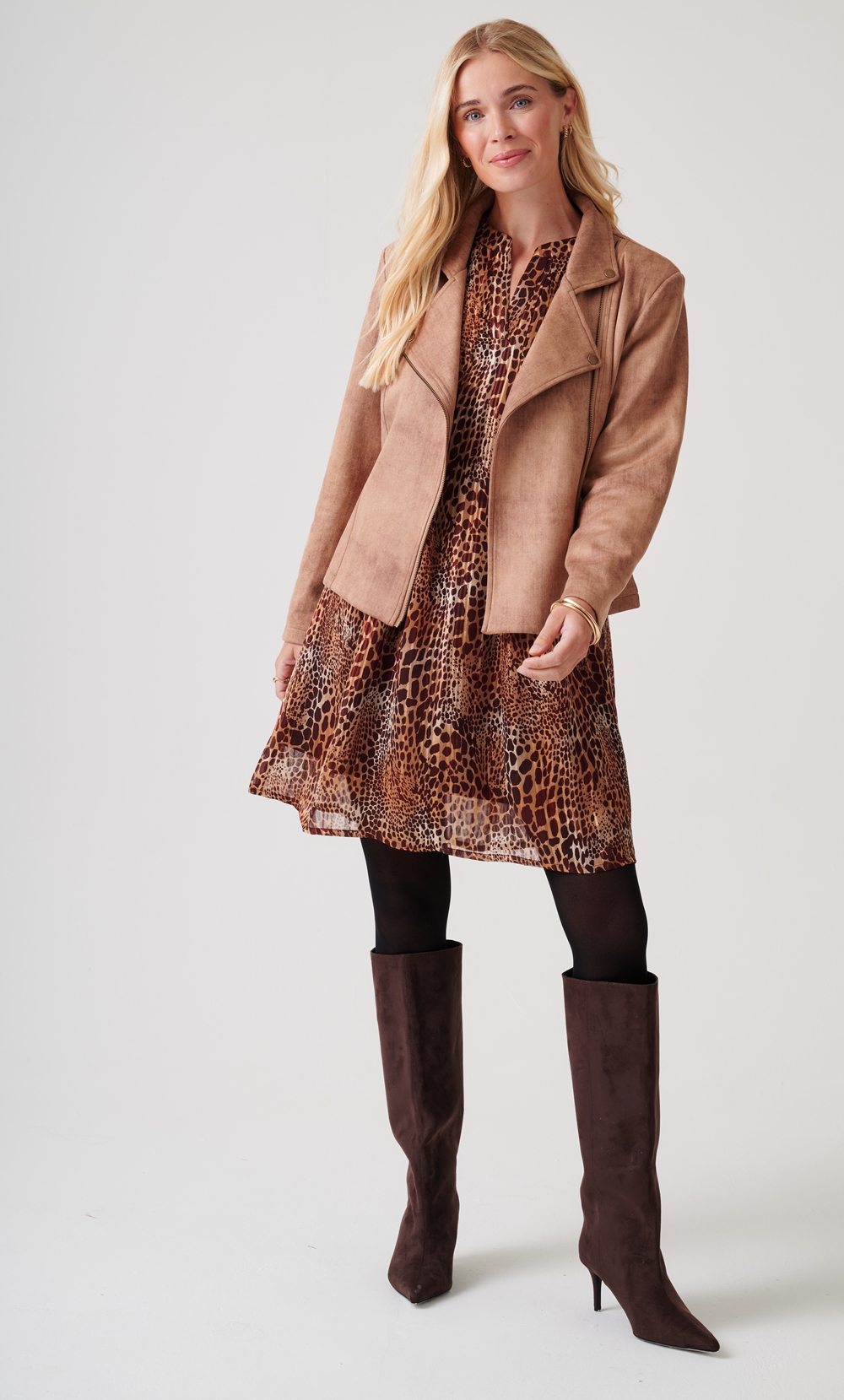 Soft Touch Zip Biker Jacket